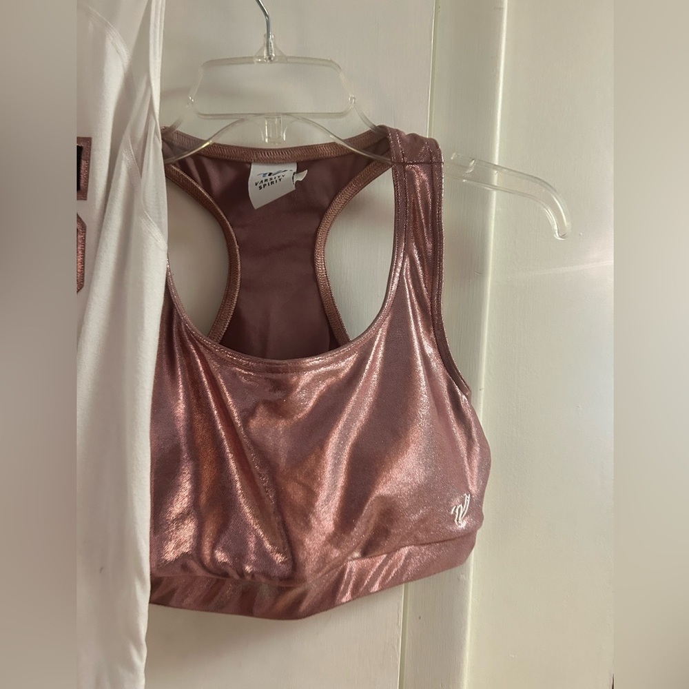 Metallic Varsity Brand Sports Bra Sz L